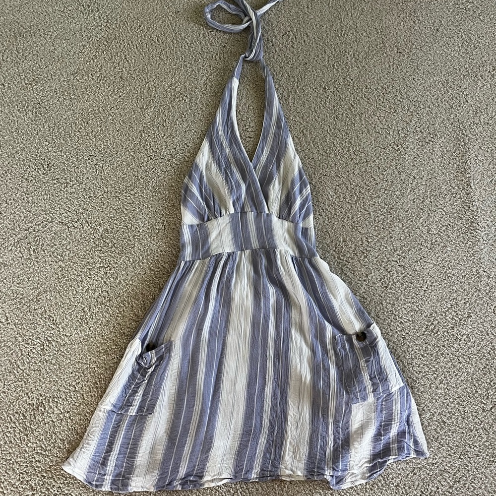 Striped Halter Summer Dress